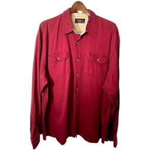 Wrangler Vintage Men’s Red Long Sleeve Button Down Shirt Size 3X